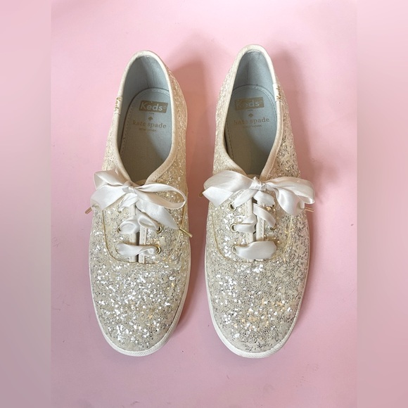 Keds X Kate Spade New York Champion Glitter Sneakers Women’s Size 8 - Picture 2 of 11